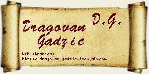 Dragovan Gadžić vizit kartica